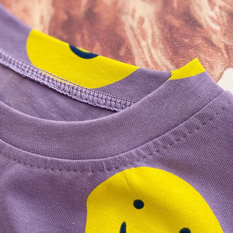 BE HAPPY Baby Toddler Smiley Tee and Shorts Set