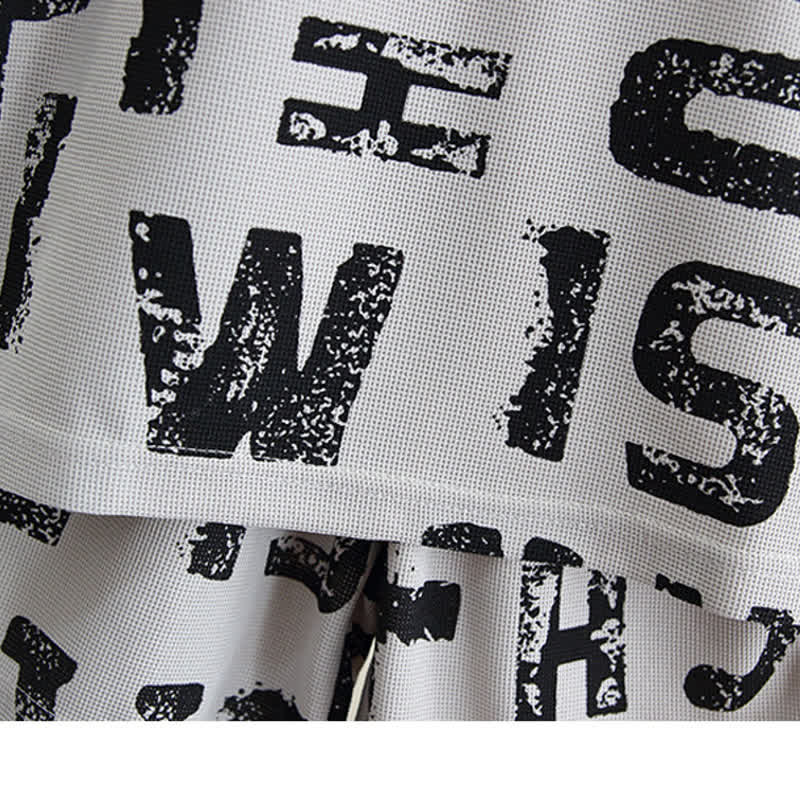 Toddler Boy Letters Tank Top and Shorts Set
