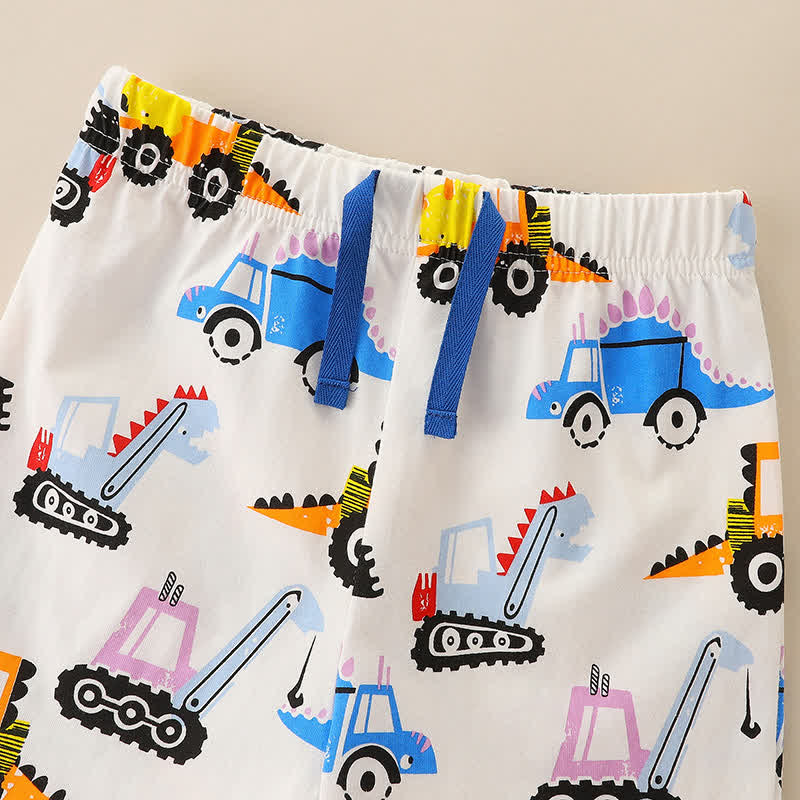 Toddler Boy Dino Cars Tee and Shorts Set