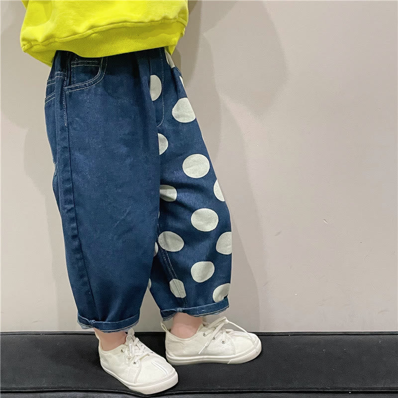 Toddler Dots Denim Pants
