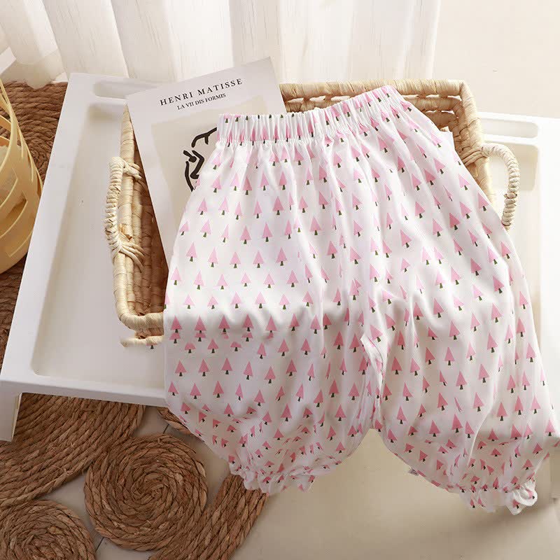 Toddler Girl Flower Trees Casual Pants