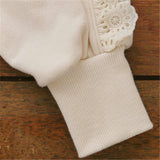 Toddler Girl Lace Sweet Solid Color Sweatshirt