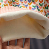Toddler Girl Multicolor Heart Knitted Sweater