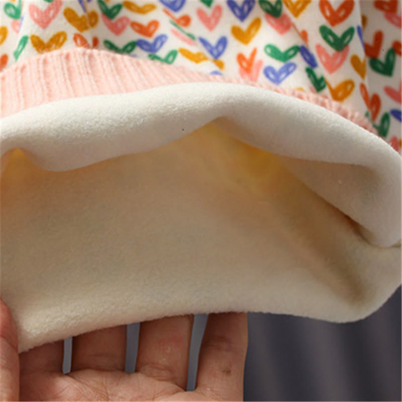 Toddler Girl Multicolor Heart Knitted Sweater
