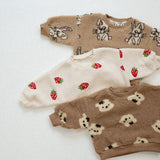 Toddler Animal Strawberry Fleece Sweatshirt