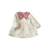 Toddler Bunny Lapel Quilted Dress