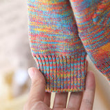 Toddler Color Block Heart Cardigan