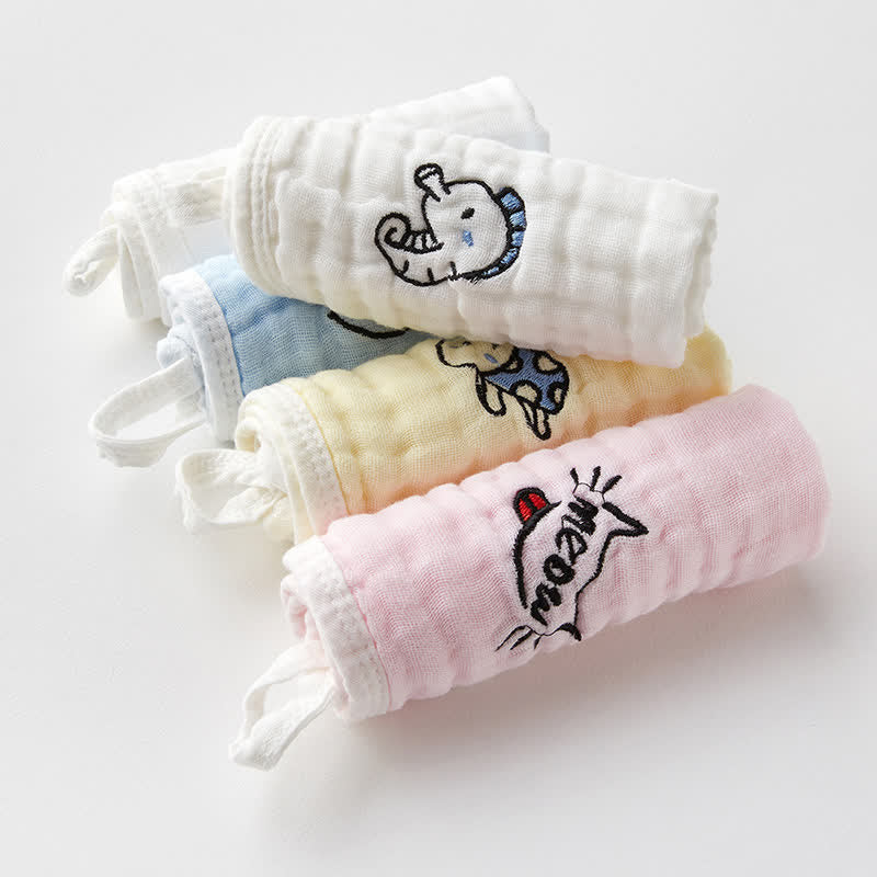 5-pack Baby Bib Cotton Square Towel
