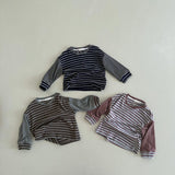 Toddler Wide Thin Stripes Casual Sweatshirt