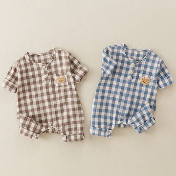 Baby Bear Plaid Romper