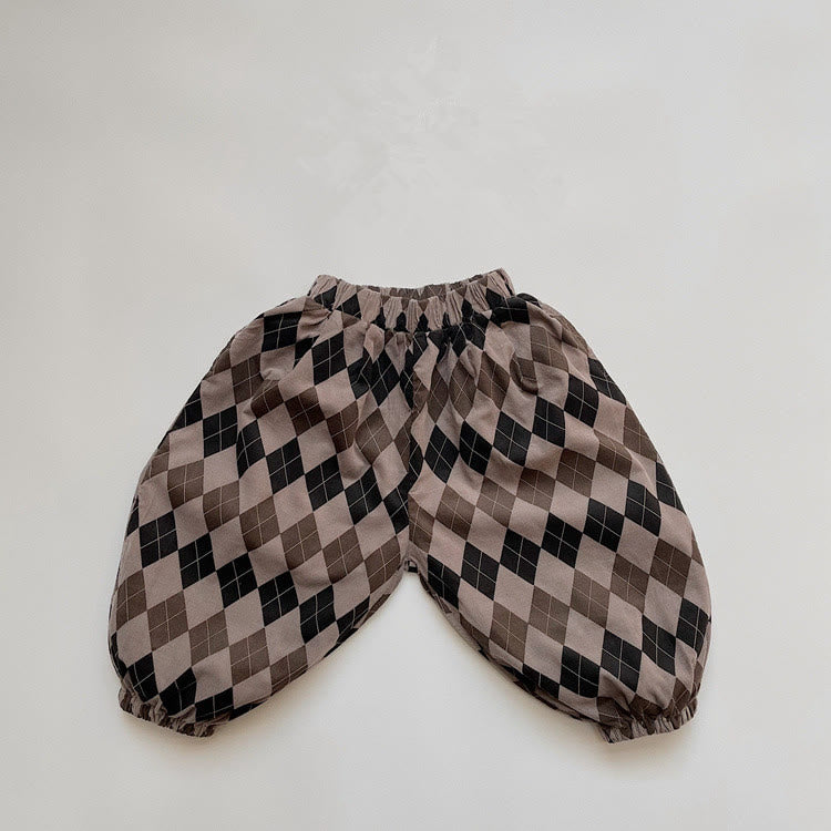 Toddler Retro Style Plaid Pants