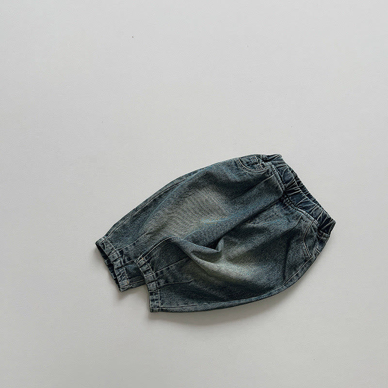 Toddler Denim Retro Casual Pants