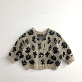 Toddler Leopard Print Knitted Cardigan