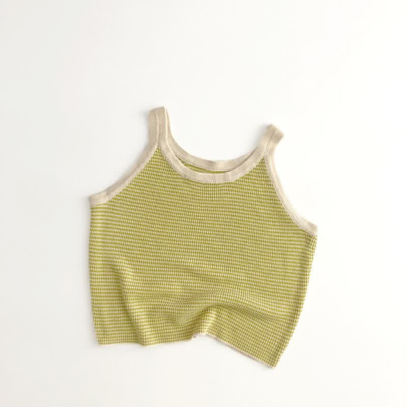 Toddler Knitted Striped Tank Top