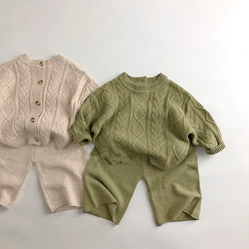 Toddler Knitted Little Colorful Dot Sweater Pants
