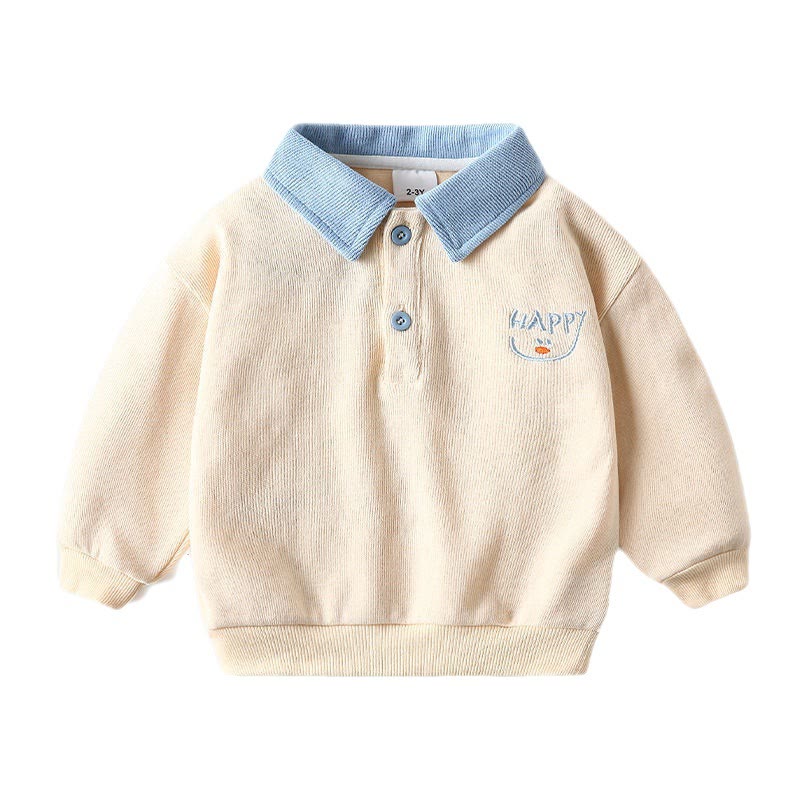 Toddler Boy Embroidered Polo Sweatshirt