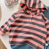 Toddler Girl Striped Hoodie