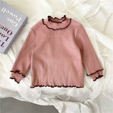 Baby Todddler Stand Collar Ribbed Shirt