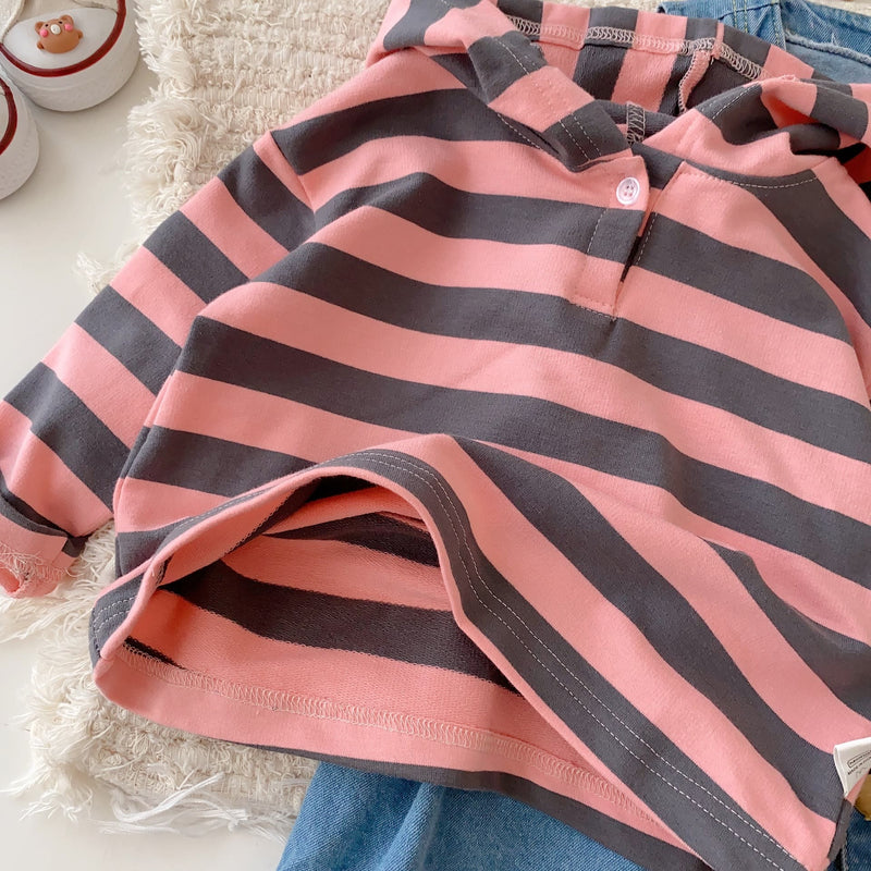 Toddler Girl Striped Hoodie