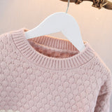 Toddler Solid Color Loose Sweater