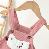 Toddler Cartoon Bird Corduroy Cute Overalls