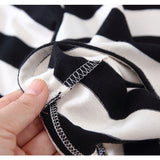 Toddler Round Neck Pocket Striped Casual Sweatshirt