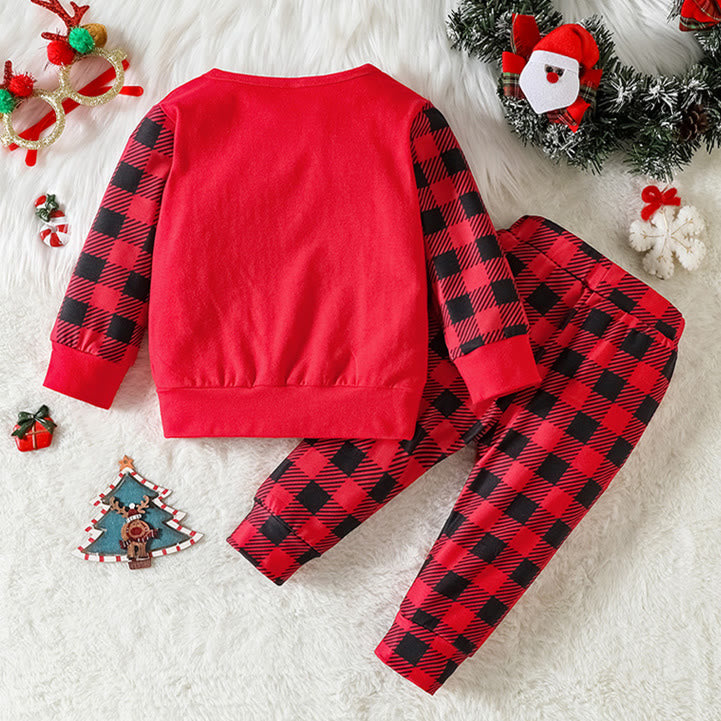 MERRY CHRISTMAS Baby Plaid Tree 2 Pieces Set