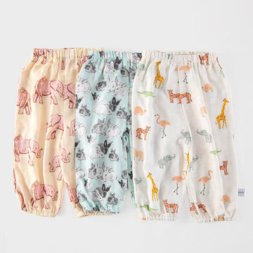 Baby Bunny Elephant Giraffe Pajama Pants