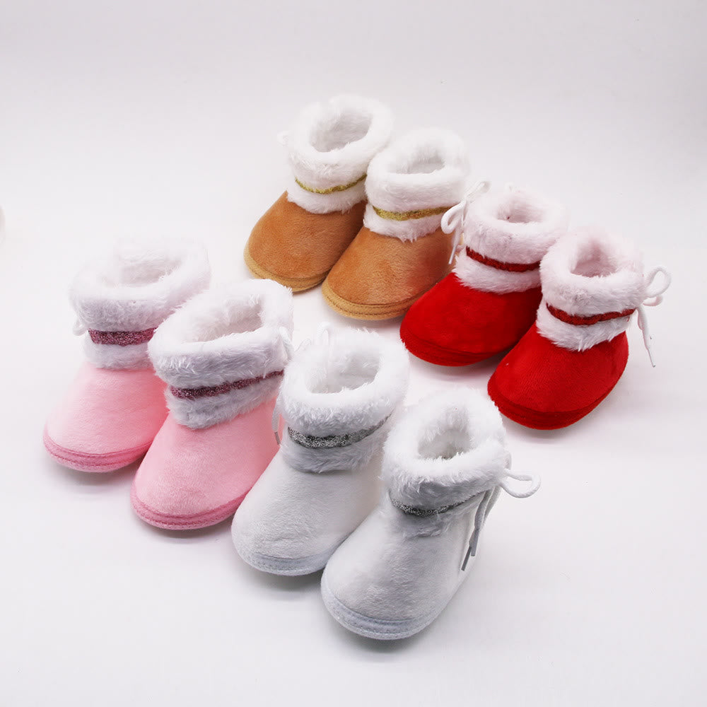 Baby Fleece Bow Pre-walker Snow Boot