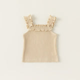 Toddler Girl Ruffled Solid Color Camisole