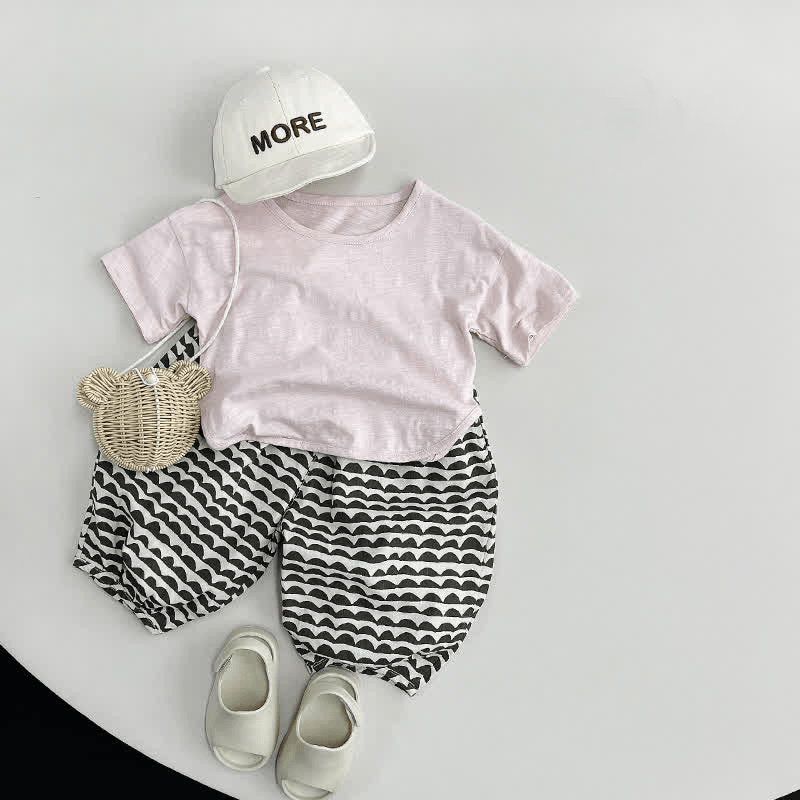 Toddler Wavy Loose Capri Pants
