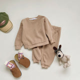 Toddler Casual Solid Color Sweatsuit 2 Pieces Set