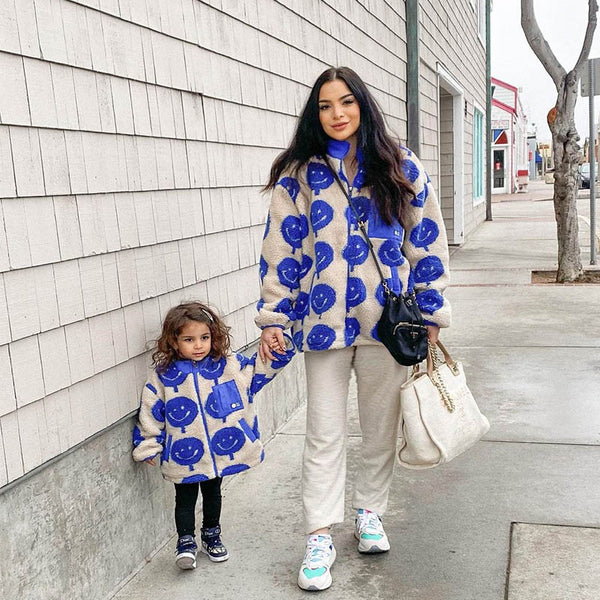 Mommy and Me Smiley Fleece Coat