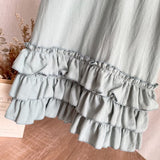 Toddler Girl Solid Color Lace Trim Sleeveless Dress