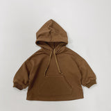 Toddler Casual Pocket Solid Color Hoodie