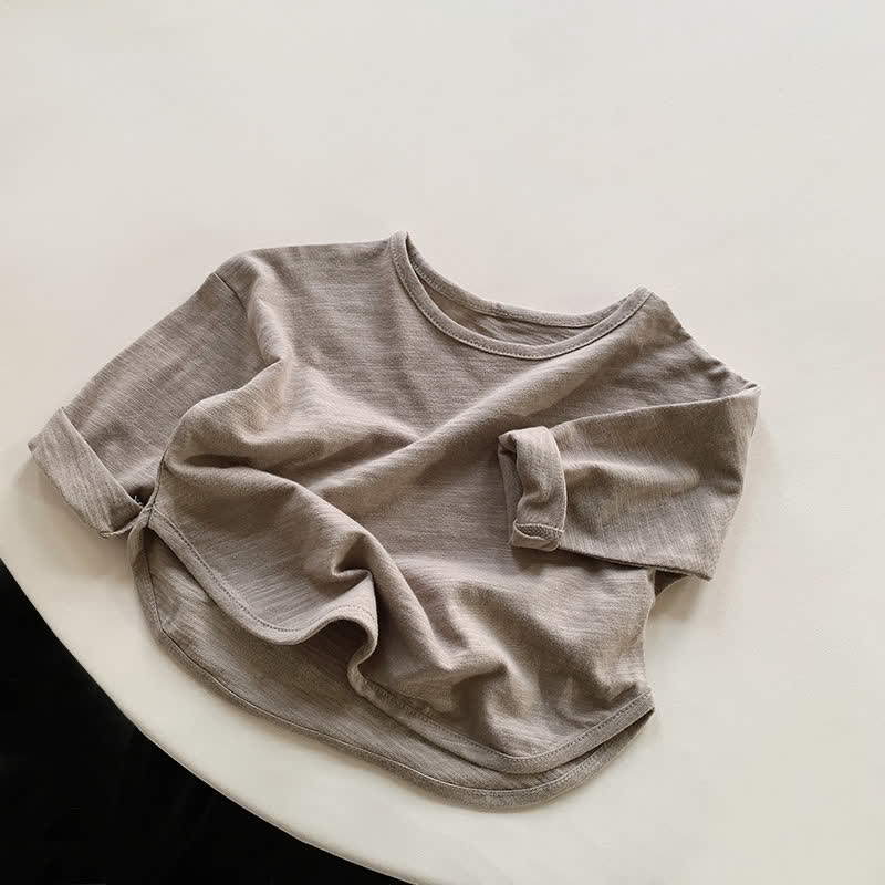 Toddler Boy Retro Crew Neck Loose Shirt