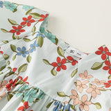 Toddler Girl Puff Sleeve Flower Dress