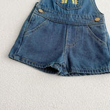 Baby Rainbow Denim Overalls with Sister Dress