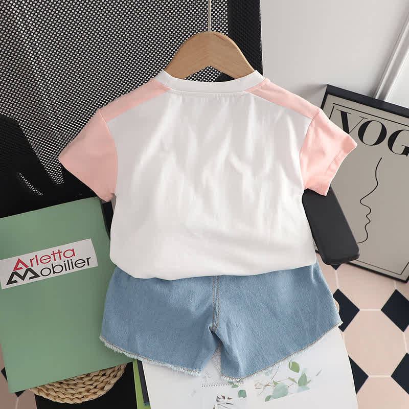 Baby Toddler Rainbow Tee and Shorts Set