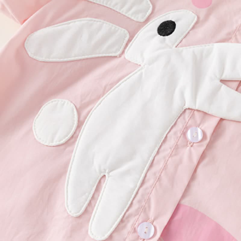 Toddler Girl Bunny Peter Pan Collar Dress