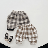 Toddler Boy Retro Plaid Casual Harem Pants