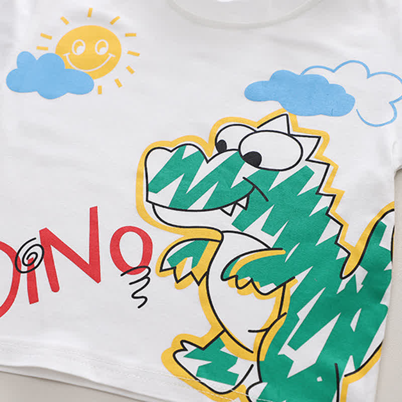DINO Baby Toddler Tee and Denim Shorts Set