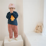 Toddler Bow Bear High Collar Thick T-shirt