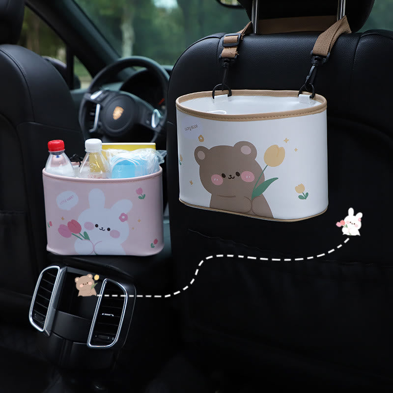 Cartoon Animal Car Trash Organizer
