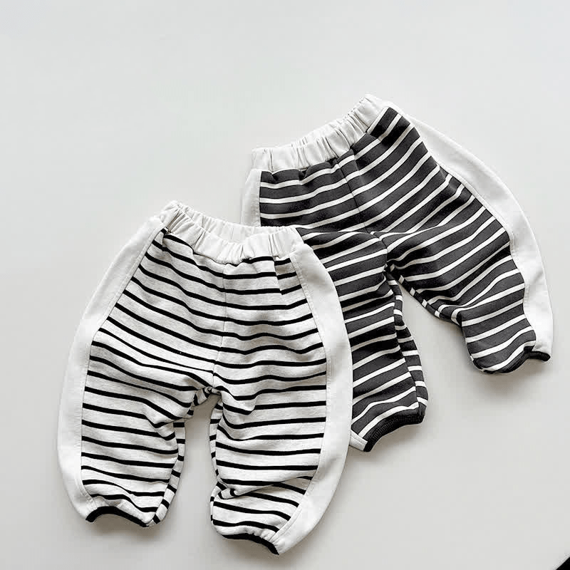 Toddler Boy Striped Panel Pants