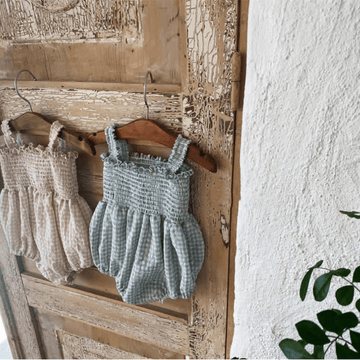 Baby Smocked Plaid Sling Bodysuit