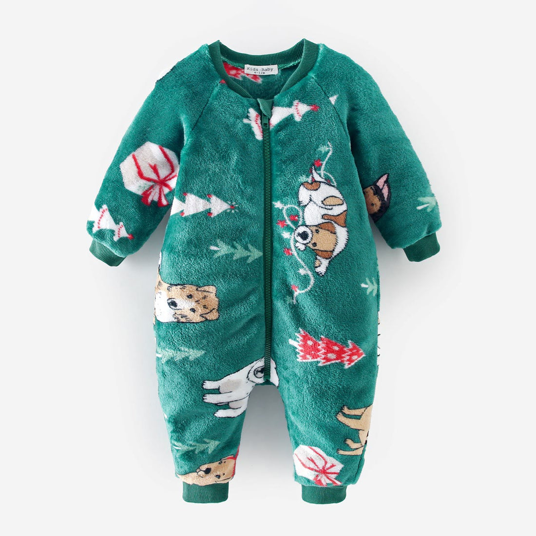 Baby Fleece Santa Claus Elk Dog Romper