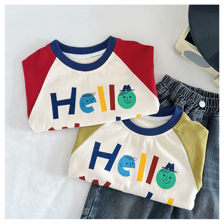 HELLO WORLD Toddler Boy Slogan Sweatshirt