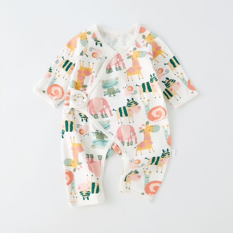 Baby Animal Newborn Seamless Kimono Romper