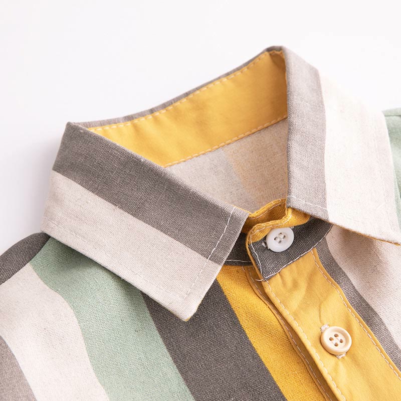 Toddler Boy Stirped Pocket Shirt